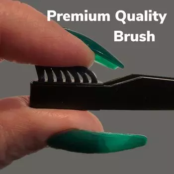 2 in 1 Fashion Eyebrow Tweezer with Eyebrow Brush Comb Stainless Steel Eyelashes Extension Tweezers Double Eyelids Pinzette Clip чёрный