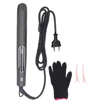 Выпрямитель для волос 2 в 1, плойка, скручивание, нагрев PTC, ЖК-дисплей, контроль температуры, плойка для волос EU PLUG