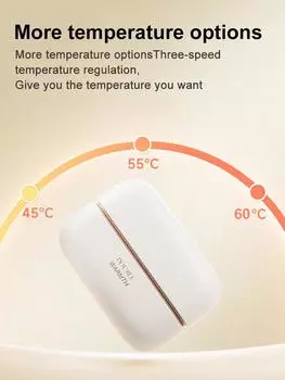 2 in 1 Magnetic Rechargeable Hand Warmers Electric Portable Handwarmers Long Lasting Safe Heating Warmer Pocket Heater in Winter розовый