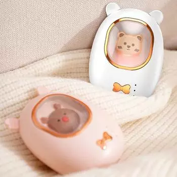 2 in 1 Mini Hand Warmers USB Rechargeable Pocket Hand Heater Winter Electric Hand Warmer Portable Mobile Power Bank for Outdoor белый