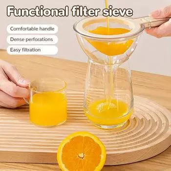 2-in-1 Multifunctional Funnel Set Home Pouring Oil Strainer Funnel Set Kitchen Oil Leakage Plastic Filter Kitchen Gadgets оранжевый