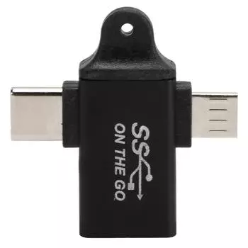 2 in 1 OTG Converter USB 3.0 to Micro USB and Type C Adapter Support High Speed Data Sync Fast