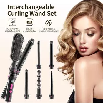 2 в 1 профессиональный щипцы для завивки волос выпрямитель для волос и бигуди Twist выпрямление щипцы для завивки Wave Waver инструменты для укладки чёрный