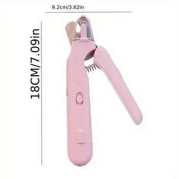 2 in 1 Professional Pet Nail Clipper Stainless Steel Dog Cat Nail Trimmer Kitten Nail Toe Claw Clippers Trimmer Labor-Saving розовый