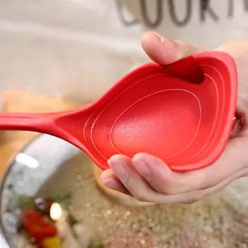 2 в 1 силиконовая лопатка-ложка, термостойкая, для жарки овощей, пищевая антипригарная ложка для супа, кухонные принадлежности светло-зеленый