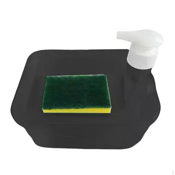2 in 1 Soap Dispenser and Sponge Dish Holder Practical 1000ml Capacity Cleaning Liquid
