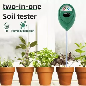 2 in 1 Soil PH Meter Portable Soil Moisture Tester Acidity Humidity PH Detector for Garden Plants Farm Greenhouse