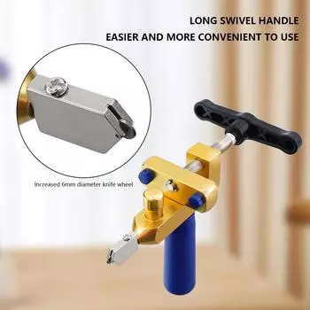 2 in 1 Tile Glass Ceramic Cutter with Knife Wheel Manual Tile Glass Cutting Machine Cutting Tool Kit Opener Breaker Hand Tools