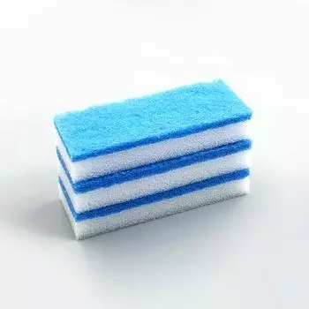 Щетка для мытья оконных стекол 2 в 1 с губкой для мытья стекол и двухсторонней губкой для мытья зеркал