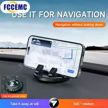 2 In 1Car Phone Holder Mobile Phone Number ABS Anti-slip Parking Number Plate Mobile Stand Cell GPS Support Auto Accessories чёрный