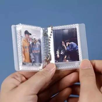 2 Inch Photo Album Notebook Cover Mini INS Binder Cover Exquisite PVC Hollow Love Heart Binder Photocard Holder Card Holder