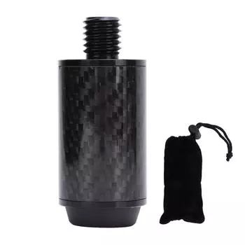 2 Inch Pool Cue Extension Carbon Fibre Billiard Cue Extender with Bumper for Peri Cue Accessories