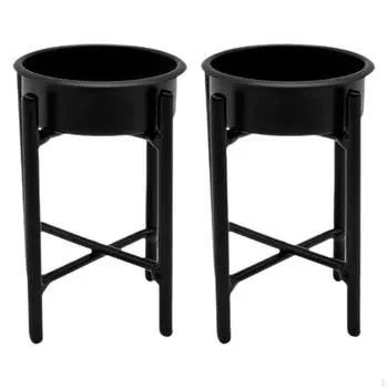 2 Iron Tea Light Candle Holders, Standing Mini Candlestick, 7.5cm Tall, Decorative Ornament for чёрный