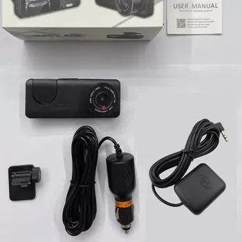 2 камеры, видеорегистратор, многоязычная прозрачная автомобильная видеокамера, широкоугольная автомобильная камера чёрный
