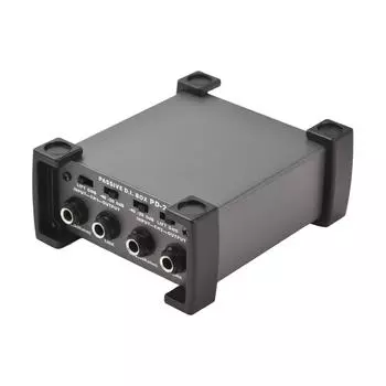 2-канальный пассивный DI-бокс, подавитель шума, 1/4 инструментальный Direct Box to XLR Professional чёрный