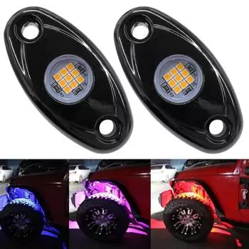 2 капсулы Trail Rig Lamp, светодиодные фонари, неоновые лампы подсвечения для внедорожных грузовиков, пикапов, автомобилей, квадроциклов, UTV, внедорожников, автоаксессуары белый