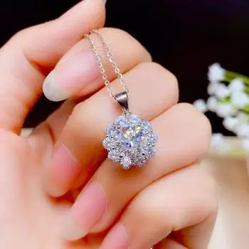 2 карата восемь сердец и восемь стрел покрытая Pt950 полная имитация бриллианта высокоуглеродистый бриллиант открывающееся кольцо для женщин, ожерелье с подвеской