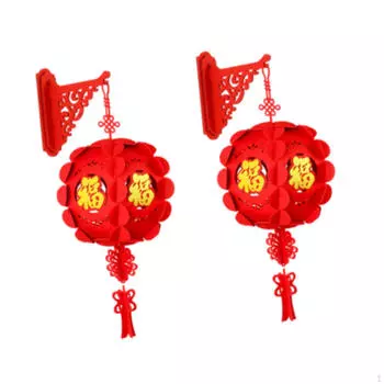 2 Китайский Год для Праздника Весны Украшения Фото Реквизит Красный Новоселье 21cm