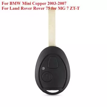 2 кнопки дистанционного ключа чехол брелок для BMW Mini Copper 2003-2007 для Land Rover Rover 75 для MG 7 ZT-T чёрный
