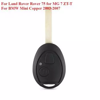 2 кнопки дистанционного ключа чехол брелок для Land Rover Rover 75 для MG 7 ZT-T для BMW Mini Copper 2003-2007 чёрный