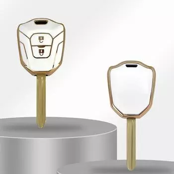 2 кнопки Мягкий TPU Автомобильный чехол для ключа Держатель крышки для Isuzu DMAX MUX Грузовик Удаленный ключ Протектор Аксессуары Key Case белый