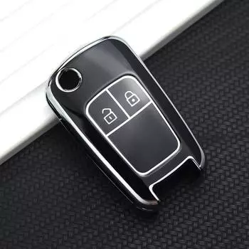 2 кнопки, новый чехол из ТПУ для смарт-ключа автомобиля, чехол-брелок, держатель для Chevrolet Malibu Cruze Spark Opel Vauxhall Astra J Corsa DE Key Case белый