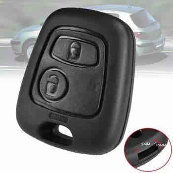 2 кнопки, сменный чехол для автомобильного ключа, чехол для дистанционного ключа для PEUGEOT 307 107 207, чехол-брелок для Citroen C1 C2, подходит для VA2/HU83 Blade Xukey чёрный