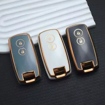 2 кнопки ТПУ автомобильный дистанционный брелок чехол для Suzuki Swift Grand Vitara SX4 Scorss XL-7 защитный чехол для кожи Key Case белый