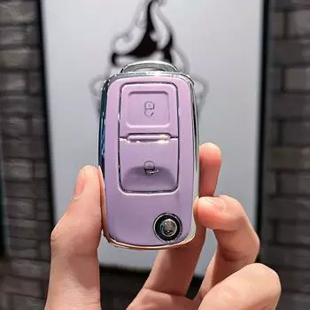 2 кнопки TPU чехол для автомобильного ключа чехол для VW Volkswagen MK4 Bora Golf 4 5 6 Jetta Passat Polo Bora Touran Skoda Seat чёрный