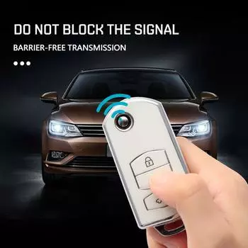 2 кнопки TPU держатель ключа для Mazda 2 3 5 6 CX7 CX9 RX8 MX5 MPV Demio чехол для автомобильного ключа чехол для пульта дистанционного управления брелок сумка протектор чёрный