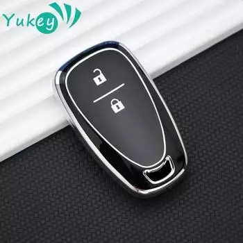 2 кнопки TPU дистанционный ключ автомобиля оболочка для Chevrolet Cruze Malibu Camaro Equinox смарт-брелок протектор аксессуары чёрный