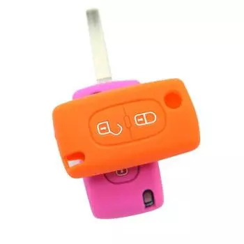 2-кнопочный автомобильный брелок с дистанционным откидным защитным чехлом для Peugeot Citroen