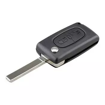 2-кнопочный автомобильный чехол-брелок с дистанционным управлением для Peugeot Partner Citroen Berlingo C3 Picasso 2009 2010 2011-2016, запасные аксессуары чёрный