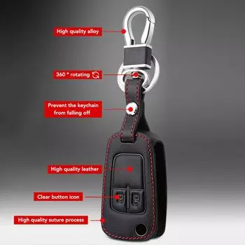 2-кнопочный автомобильный кожаный брелок с дистанционным управлением для Opel Astra J Corsa D Zafira