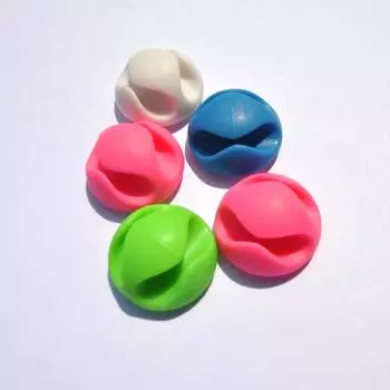 2-кнопочный держатель кабеля, протектор, устройство управления, органайзер, настольная вилка, устройство для намотки кабеля Random Color(1pcs)