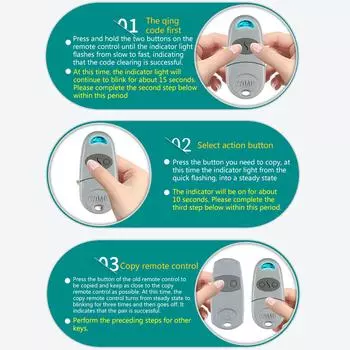 2-кнопочный пульт дистанционного управления клонирование 433 МГц универсальный пульт дистанционного управления гаражными воротами мини 432NA дубликатор портативный