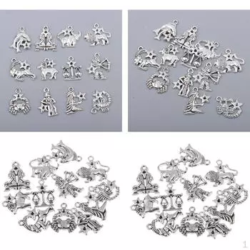 2 комплекта/24 шт. 12 зодиакальных созвездий, подвеска-подвеска для браслета-ожерелья «сделай сам»