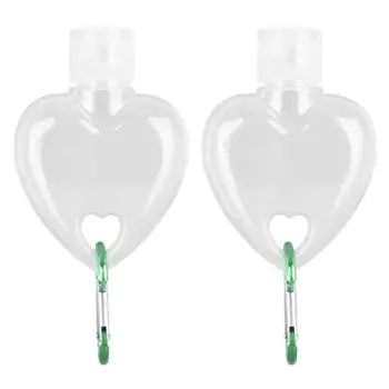 2 комплекта 50 мл дорожных флаконов с откидной крышкой-брелком, пластиковая бутылка для жидкости, многоразовая, герметичная