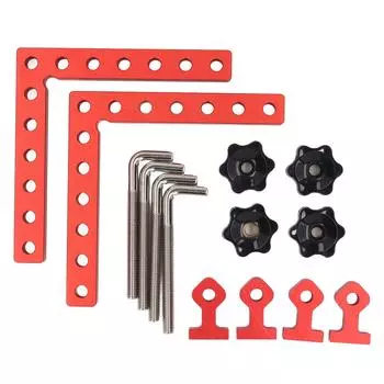 2 комплекта 90-градусных позиционных угольников из алюминиевого сплава с метрической и имперской шкалой, прямоугольный угловой зажим f