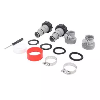 2 комплекта адаптеров для шланга бассейна, резьбовых соединений, фитингов, зажимов, прокладок, комплект запасных частей для Fit A