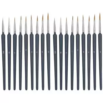 2 комплекта акварельных кистей Hook Line Pen с волчьей шерстью для гуашевых художественных красок, набор для масляной живописи