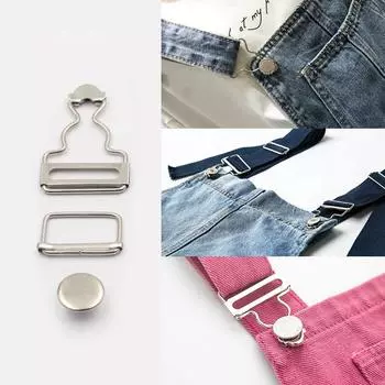2 комплекта, аксессуары с крючками, пуговицы для подтяжек, металлический зажим для джинсов, сменная пряжка для брюк, тыква 2.8cm серебряный