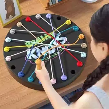 2 комплекта Brainy Knots Веревка Распутывание Игра Логическое Мышление Скрученная Веревка Вызов Настольная Игра Дети Взрослые Развивающая Эластичная Веревка Распутывание Игрушка A
