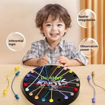 2 комплекта Brainy Knots Веревка Распутывание Игра Логическое Мышление Скрученная Веревка Вызов Настольная Игра Дети Взрослые Развивающая Эластичная Веревка Распутывание Игрушка A