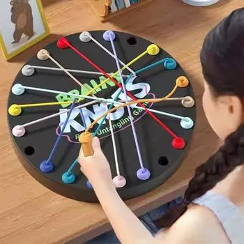2 комплекта Brainy Knots Веревка Распутывание Игра Логическое Мышление Скрученная Веревка Вызов Настольная Игра Дети Взрослые Развивающая Эластичная Веревка Распутывание Игрушка A