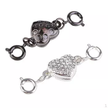 2 комплекта черно-серебряных сердечек Рейна для ювелирной фурнитуры — 36 x 10 мм / 1,42 0,39 дюйма