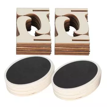 2 комплекта деревянных мини-досок для расстановки знаков, карточек для рассадки гостей, свадебных украшений, демонстрационных досок для поделок