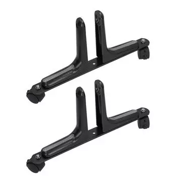 2 комплекта держателей для экранов для разделителей комнат, регулируемая ширина, подвижные ножки для экранов из алюминиевого сплава чёрный