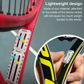 2 комплекта для ведения счета для теннисной ракетки и падла, легко монтируется, небольшой теннис 2 Set белый/чёрный