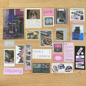 2 комплекта Ins Dessert Pink Daily Account Material Card Sticker Package, наклейки для украшения чехла для телефона и ноутбука, реквизит для фотографий